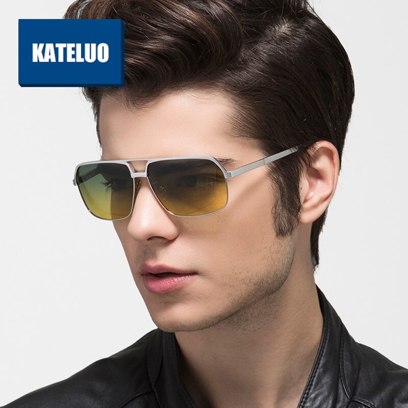 KATELUO ο  Ʈ    ν  ̹ Ȱ Square Polarized Gradient Lens Mens Sunglasses 8549